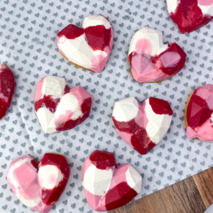 Valentines heart cookies